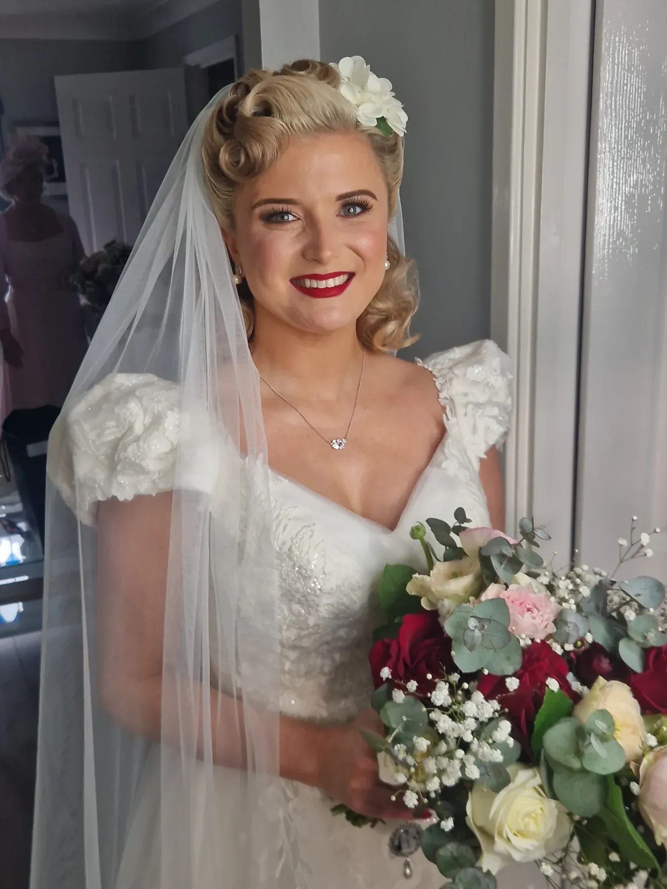Bridal Victory Roll