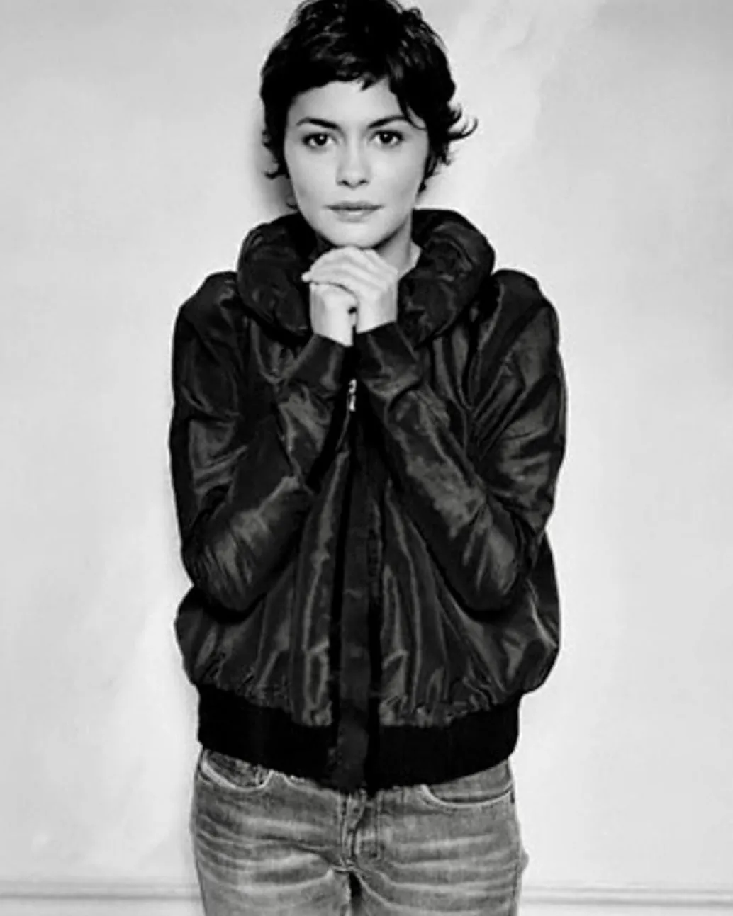Classic short dark pixie with curled micro fringe
