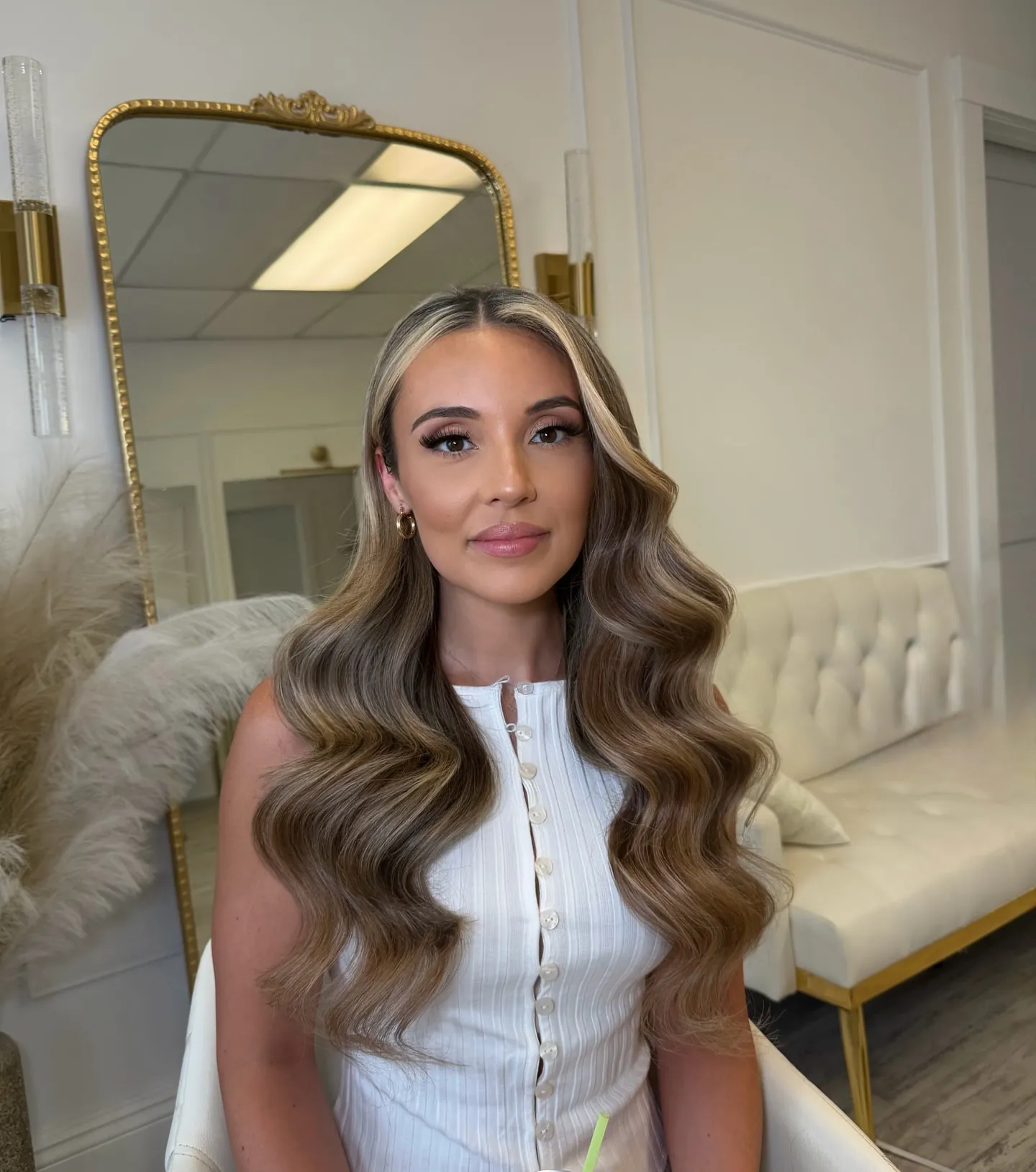 Natural Wavy Wedding Look