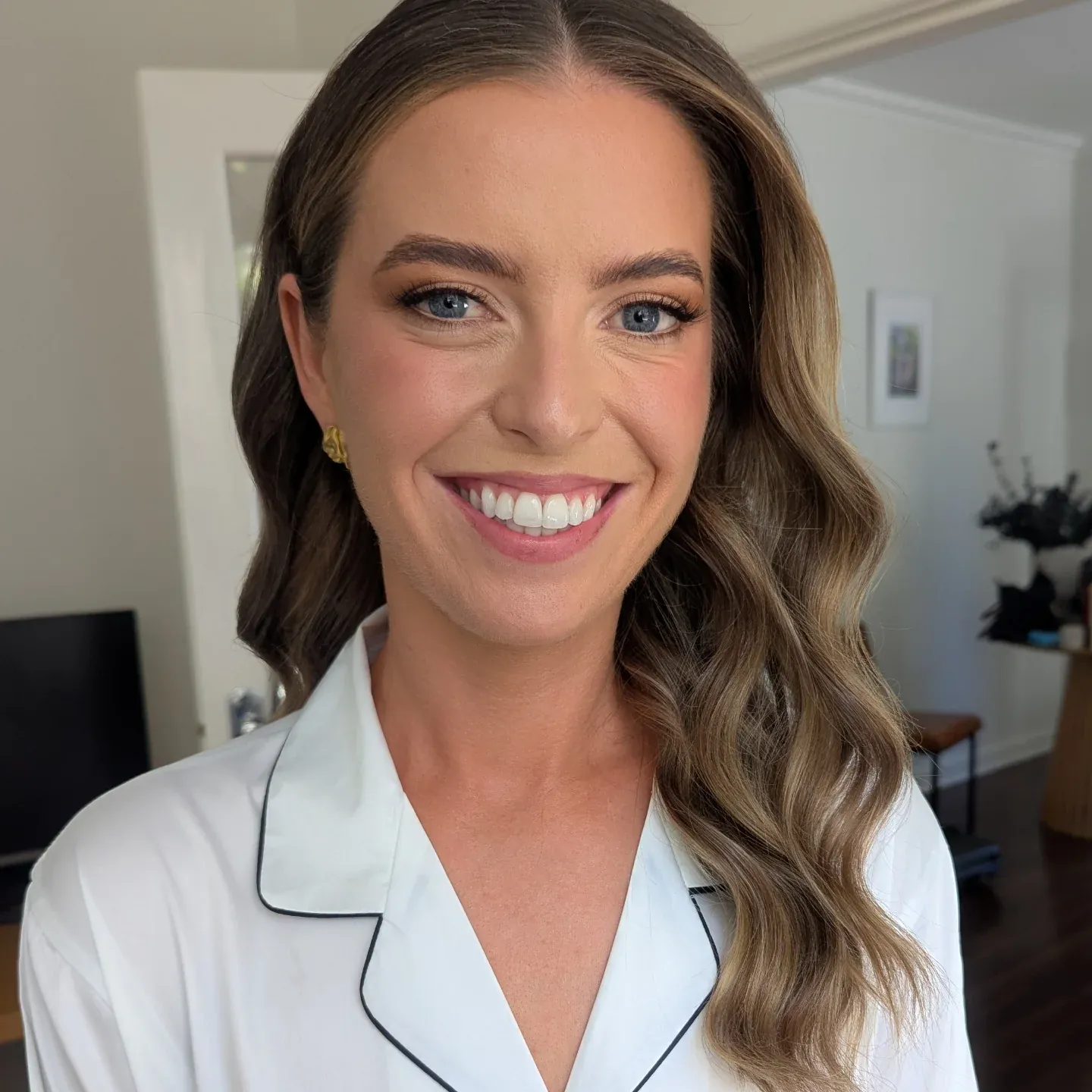 Low Wavy Wedding Bun
