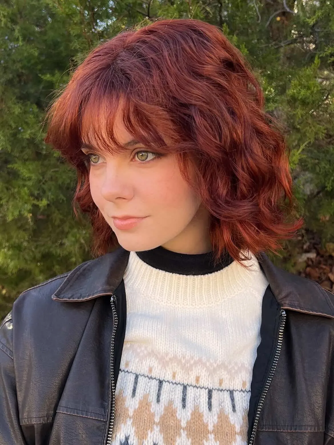 Shaggy Red Bob