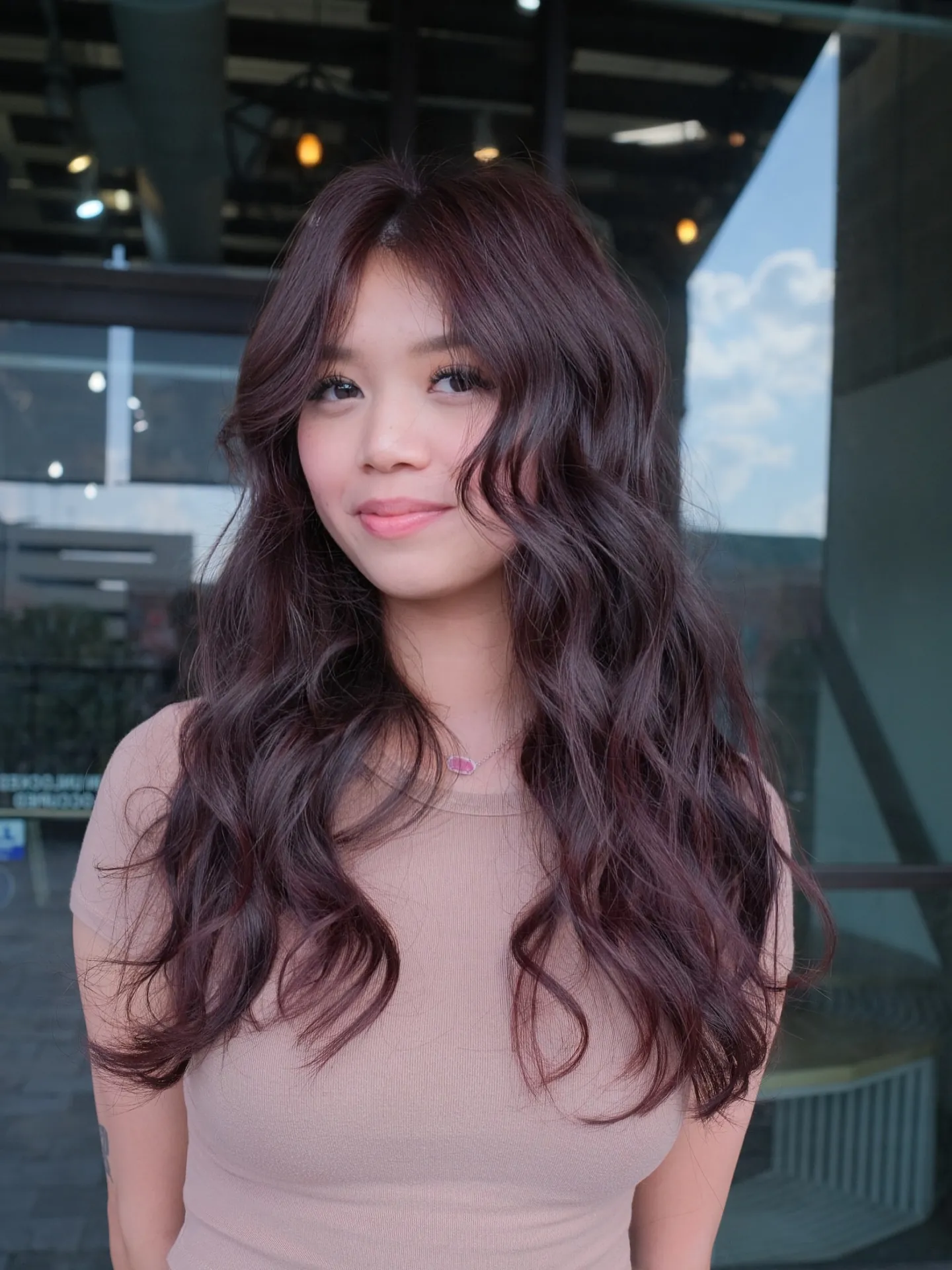 Muted Red-Violet Waves